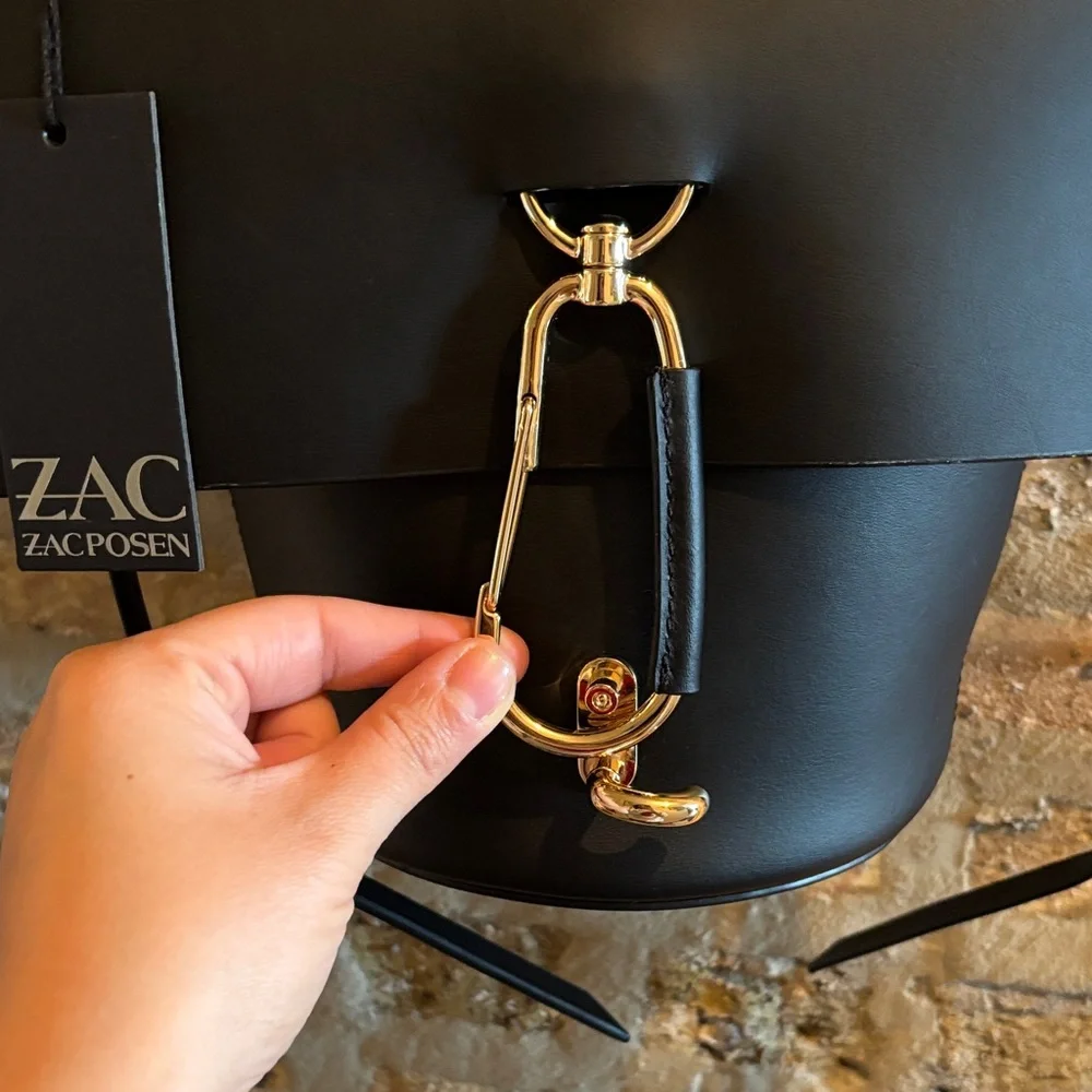Zac Posen Black Leather Crossbody Bag - Picture 5 of 8